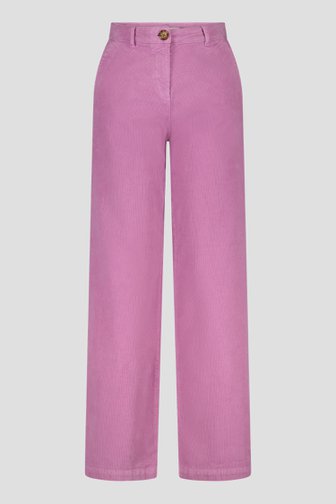 Pantalon large en velours côtelé lilas de Libelle pour Femmes