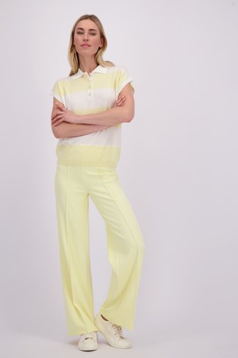 Le devant de Pantalon large jaune à taille élastique de Liberty Island pour Femmes