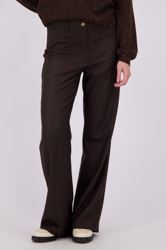 Le devant de Pantalon large marron de Geisha pour Femmes