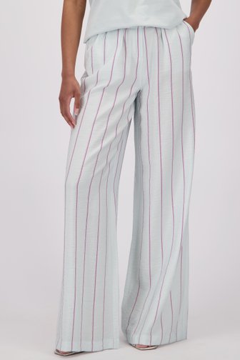 Pantalon large pastel turquoise à rayures de Louise pour Femmes
