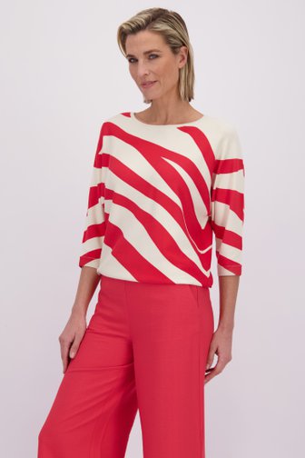 Le devant de Pantalon large rouge de Claude Arielle pour Femmes