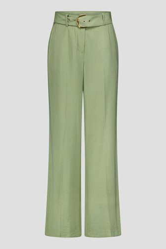 Le devant de Pantalon large vert olive avec ceinture de More & More pour Femmes