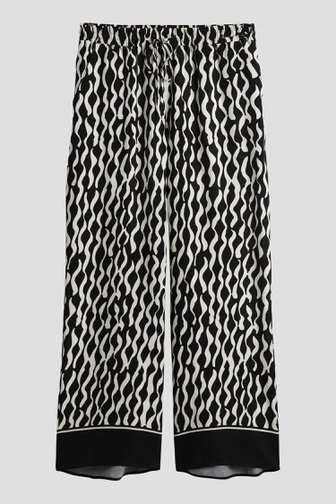 Le devant de Pantalon noir à motif ondulé de Opus pour Femmes