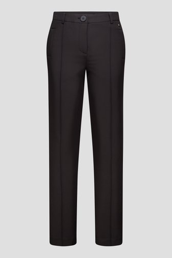 Le devant de Pantalon noir habillé à coupe droite de Claude Arielle pour Femmes