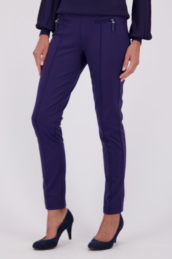 Le devant de Pantalon noir habillé à coupe droite de Claude Arielle pour Femmes