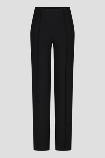 Le devant de Pantalon noir large à taille élastique de Liberty Island pour Femmes