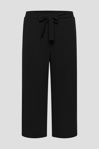Le devant de Pantalon noir large - longueur 7/8 de Kaffe Curve pour Femmes