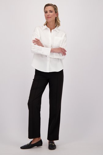 Le devant de Pantalon noir - Straight fit de Claude Arielle pour Femmes