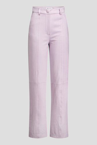 Le devant de Pantalon rose à effet daim de D'Auvry pour Femmes