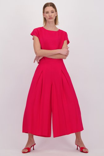 Pantalon rouge large - Longueur 7/8