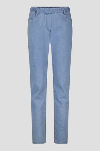 Le devant de Pantalon stretch bleu clair avec aspect denim de Claude Arielle pour Femmes