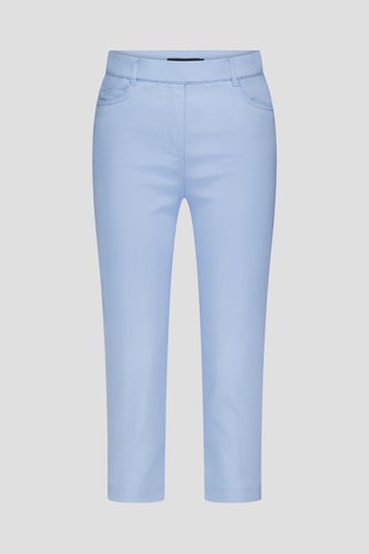 Pantalon stretch bleu clair - longueur 3/4 de Claude Arielle pour Femmes