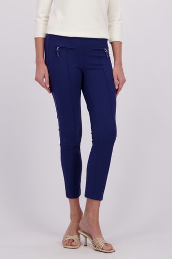 Le devant de Pantalon stretch bleu foncé – longueur 7/8 de Claude Arielle pour Femmes