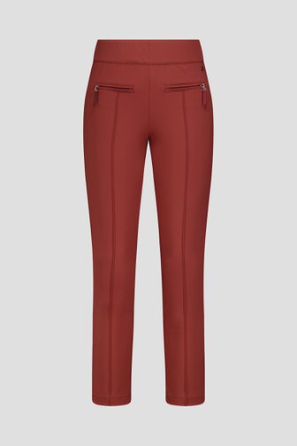 Photo produit 1 de Pantalon stretch brun rouge – longueur 7/8 de Claude Arielle pour Femmes