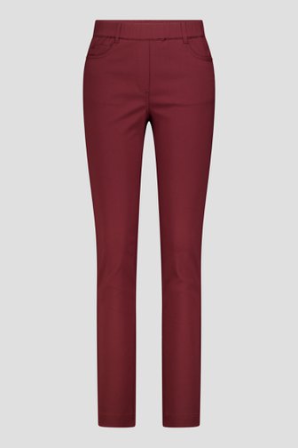 Pantalon stretch marron avec taille élastiquée