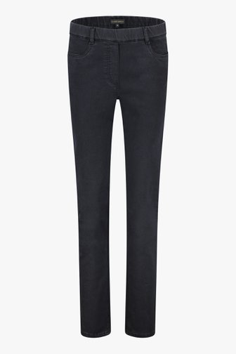 Pantalon stretch noir avec taille élastiquée de Claude Arielle pour Femmes