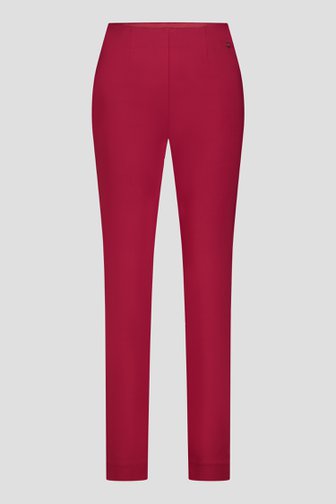 Photo produit 2 de Pantalon stretch rouge foncé à taille élastique de Claude Arielle pour Femmes