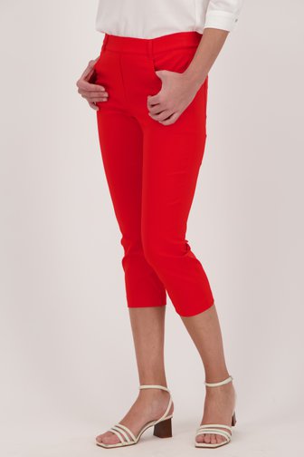 Pantalon stretch rouge - longueur 3/4 de Claude Arielle pour Femmes
