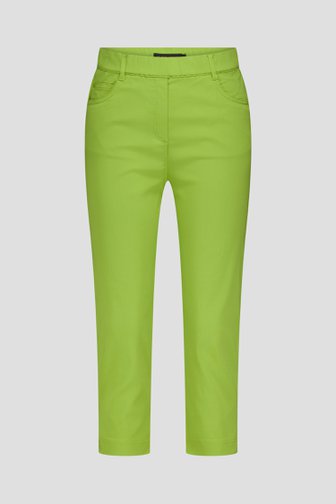 Pantalon stretch vert olive - longueur 3/4 de Claude Arielle pour Femmes