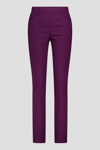 Pantalon stretch violet foncé - taille élastiquée