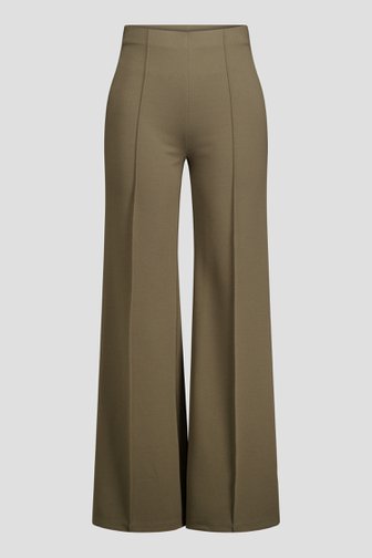 Le devant de Pantalon vert foncé avec coutures - Straight fit de Liberty Island pour Femmes