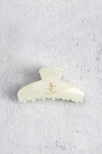 Le devant de Pince à cheveux blanche avec logo de AC by Annelien Coorevits pour Femmes
