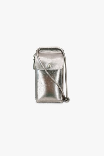 Pochette métallique argenté pour téléphone de Liberty Island pour Femmes