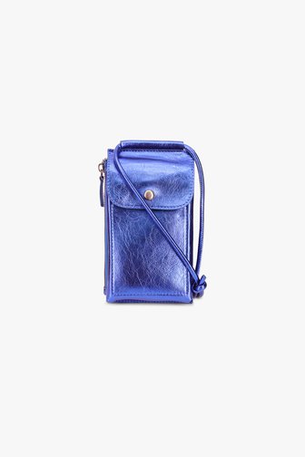 Pochette métallique bleue pour téléphone de Liberty Island pour Femmes