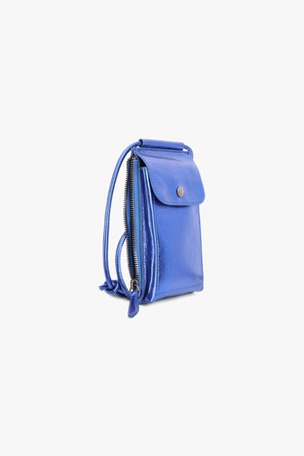 Le devant de Pochette métallique bleue pour téléphone de Liberty Island pour Femmes