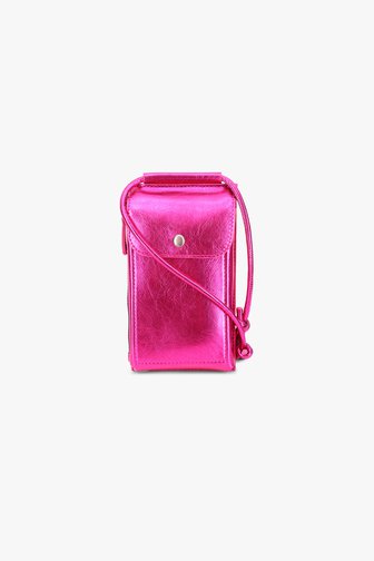 Pochette métallique fuchsia pour téléphone de Liberty Island pour Femmes