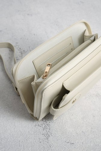 Le devant de Pochette téléphone écru avec portefeuille de Liberty Island pour Femmes