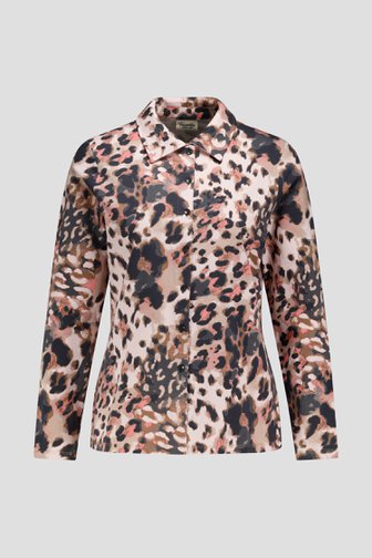 Photo produit 1 de Polo à imprimé léopard gris et rose de Barbara Lebek pour Femmes