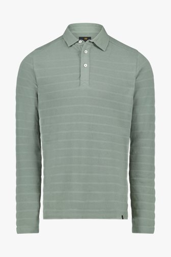 Polo à manches longues gris-vert de Ravøtt pour Hommes