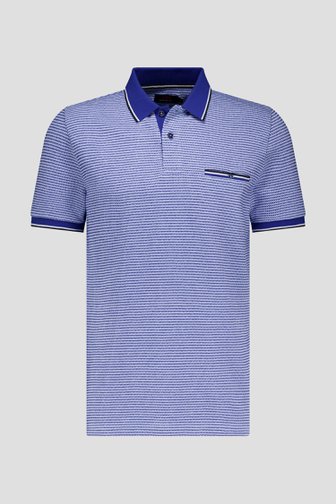 Polo à rayures bleues et blanches de Dansaert Blue pour Hommes