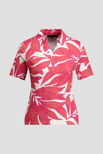 Photo produit 1 de Polo avec imprimé rose-orange de Claude Arielle pour Femmes
