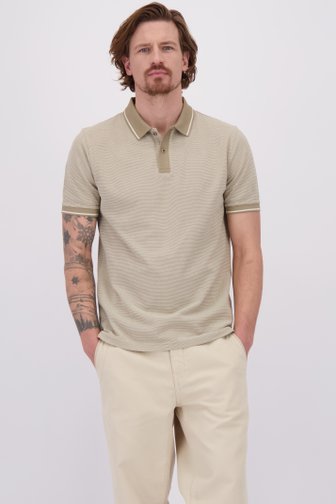 Le devant de Polo beige à manches courtes de Ravøtt pour Hommes