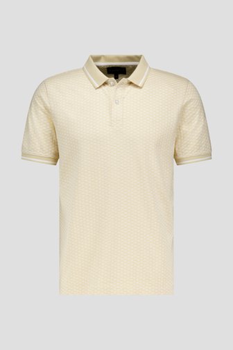 Polo beige à motif blanc de Ravøtt pour Hommes
