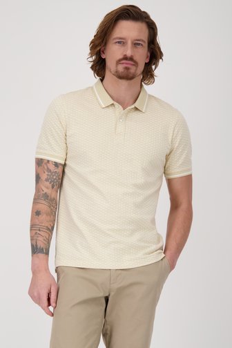 Polo beige à motif blanc de Ravøtt pour Hommes