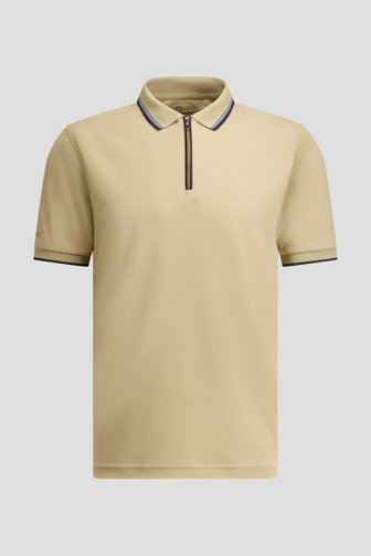 Photo produit 1 de Polo beige avec fermeture zippée courte de Dansaert Golf Club pour Hommes