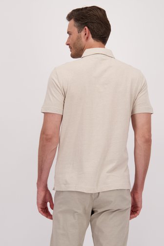Polo beige chiné de Upper East pour Hommes
