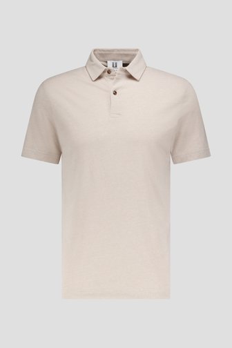 Polo beige chiné de Upper East pour Hommes