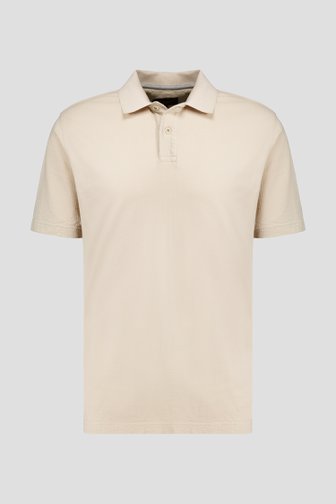 Le devant de Polo beige clair à manches courtes structuré de Ravøtt pour Hommes