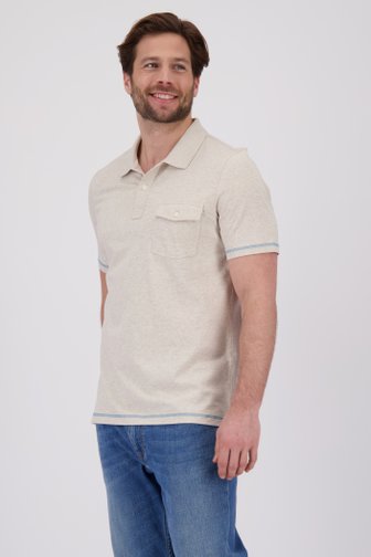 Polo beige clair chiné de Ravøtt pour Hommes