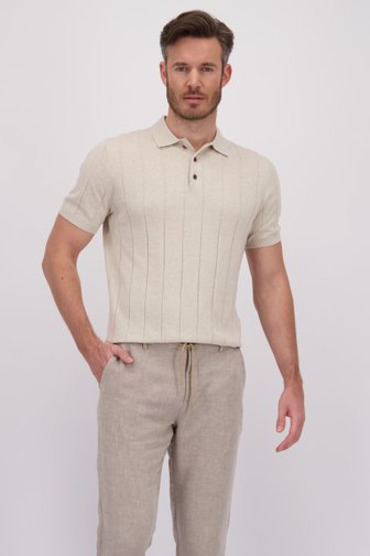 Le devant de Polo beige clair  de Upper East pour Hommes