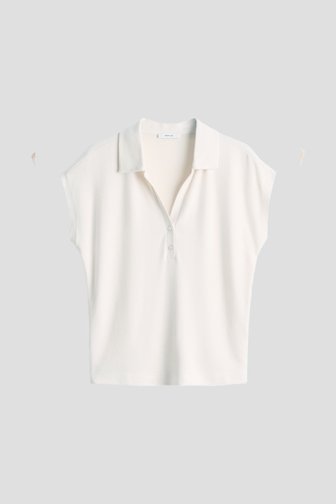 Le devant de Polo beige en maille de Opus pour Femmes