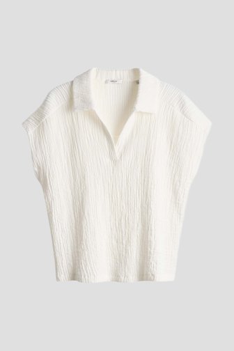 Le devant de Polo blanc texturé de Opus pour Femmes