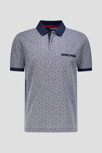 Polo bleu à imprimé