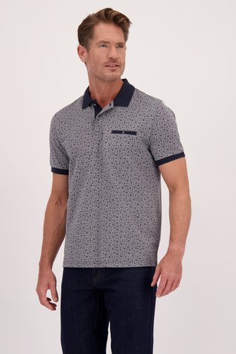 Le devant de Polo bleu à imprimé de Dansaert Blue pour Hommes