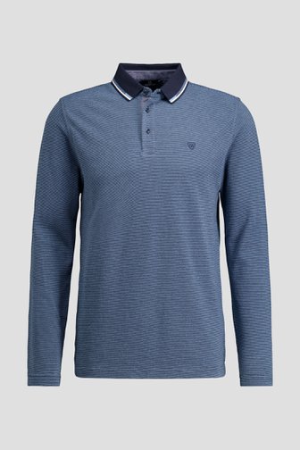 Photo produit 1 de Polo bleu à manches longues de Dansaert Blue pour Hommes