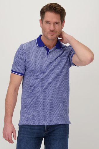 Polo bleu avec imprimé de Dansaert Blue pour Hommes